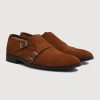 Men TheJacketMaker Casual Shoes | Boston Double Monk Strap Brown Suede Leather Shoes