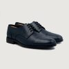 Men TheJacketMaker Dress Shoes | Attorney Derby Midnight Blue Leather Shoes