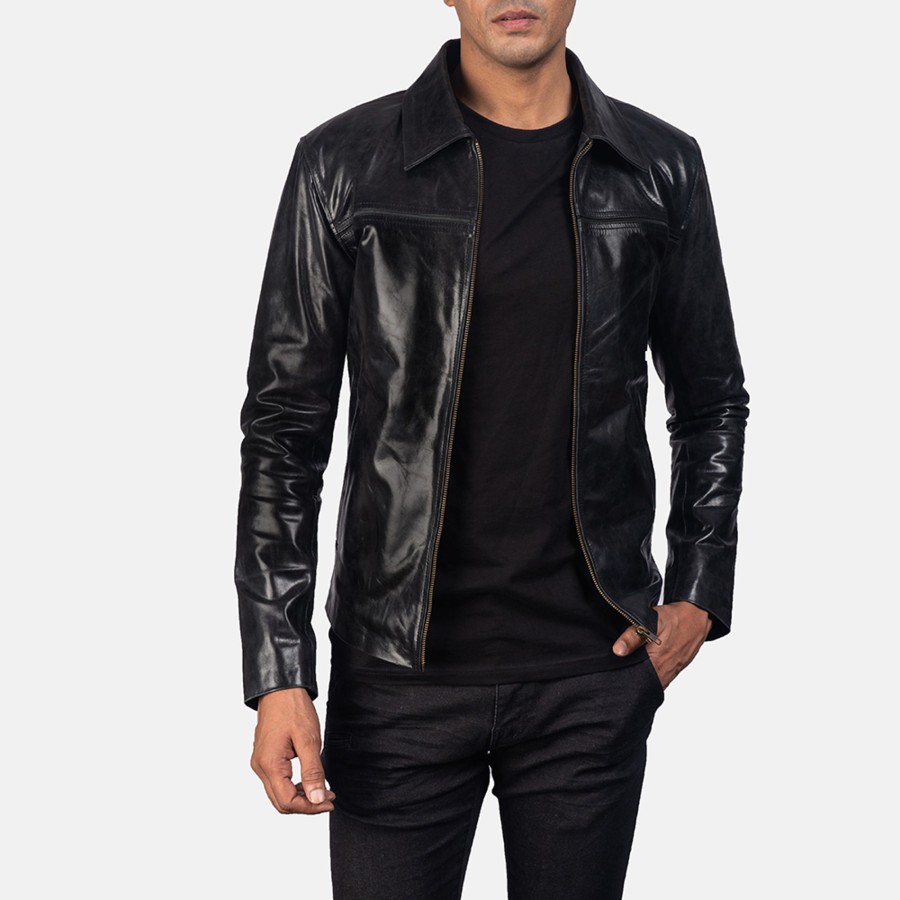 Men TheJacketMaker Gifts For Him | Mystical Black Leather Jacket