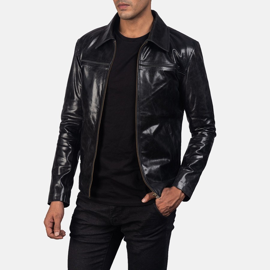 Men TheJacketMaker Gifts For Him | Mystical Black Leather Jacket