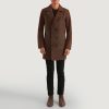 Men TheJacketMaker | Half Life Brown Leather Coat