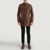 Men TheJacketMaker | Dolf Brown Leather Jacket