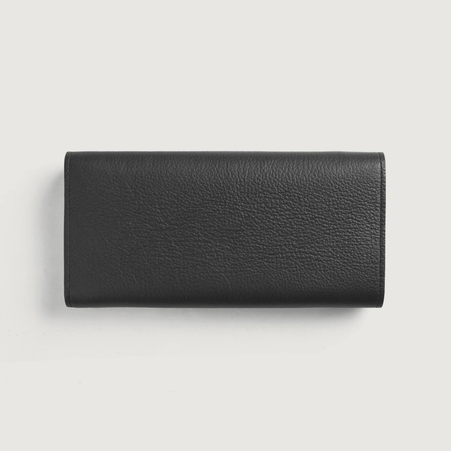 Men TheJacketMaker Leather Gifts | Taylor Black Leather Continental Wallet