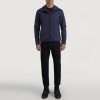 Men TheJacketMaker | Wesley Blue Hooded Windbreaker Jacket