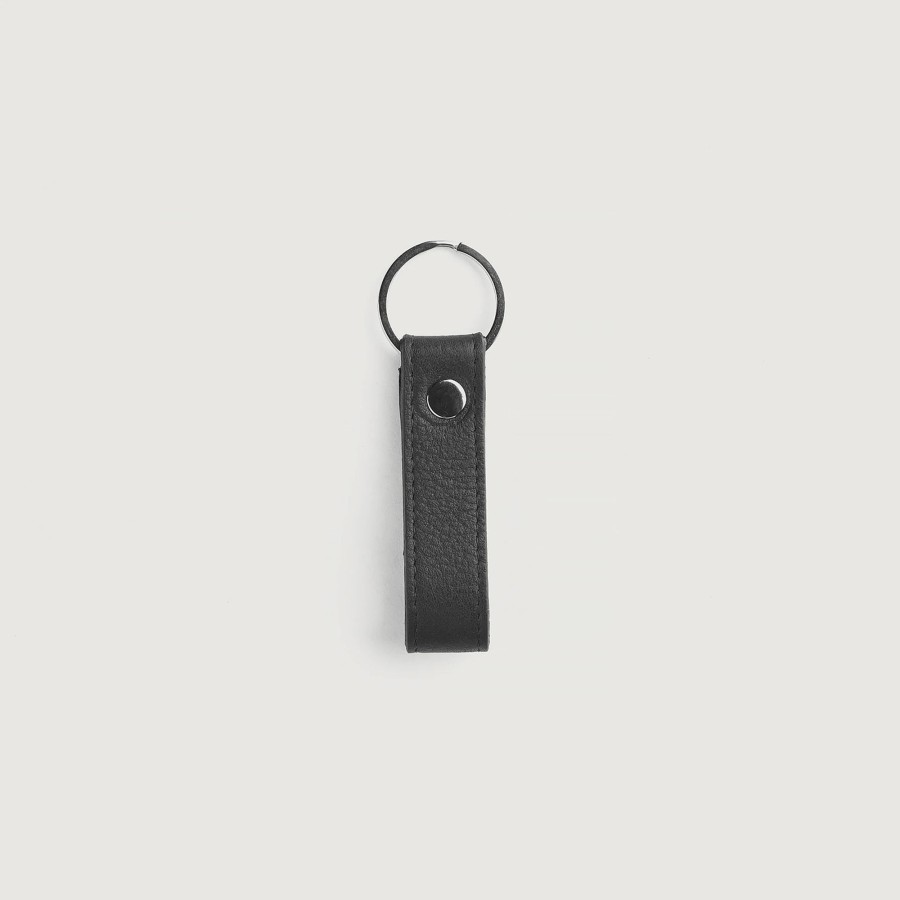 Men TheJacketMaker Gifts For Him | Adkins Black Leather Keychain