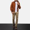 Men TheJacketMaker Gifts For Him | Eaton Brown Suede Bomber Jacket