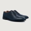 Men TheJacketMaker Dress Shoes | Professor Oxford Midnight Blue Leather Shoes