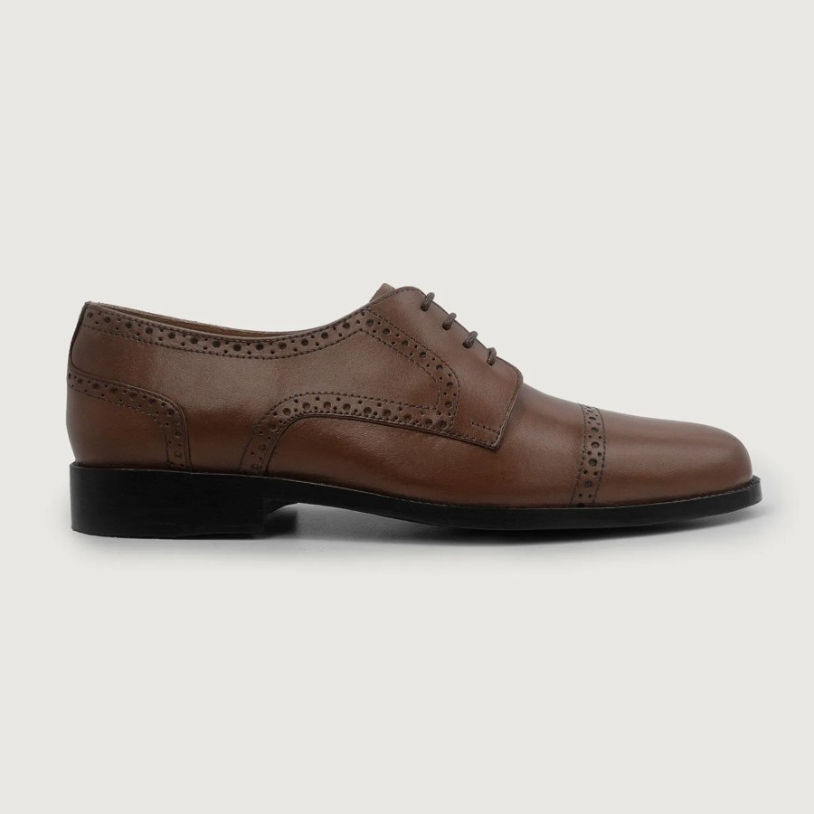 Men TheJacketMaker Dress Shoes | Dirk Brogues Derby Brown Leather Shoes