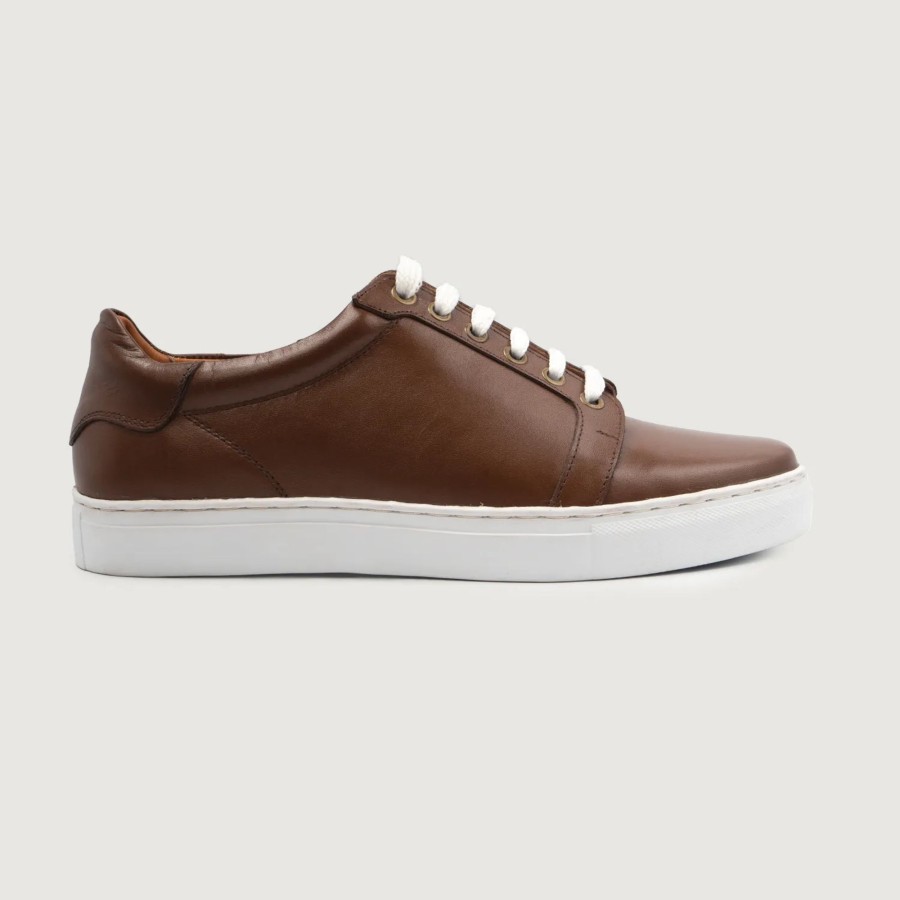 Men TheJacketMaker Leather Sneakers | Carter Runn Brown Leather Sneakers