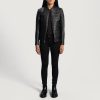 Women TheJacketMaker | Cityscape Black Leather Biker Jacket