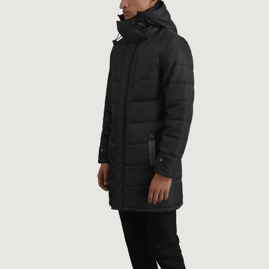 Men TheJacketMaker | Moore Black Hooded Parka