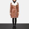 Women TheJacketMaker | Amie Brown Double Breasted Shearling Coat