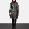 Women TheJacketMaker | Alexis Black Single Breasted Leather Coat