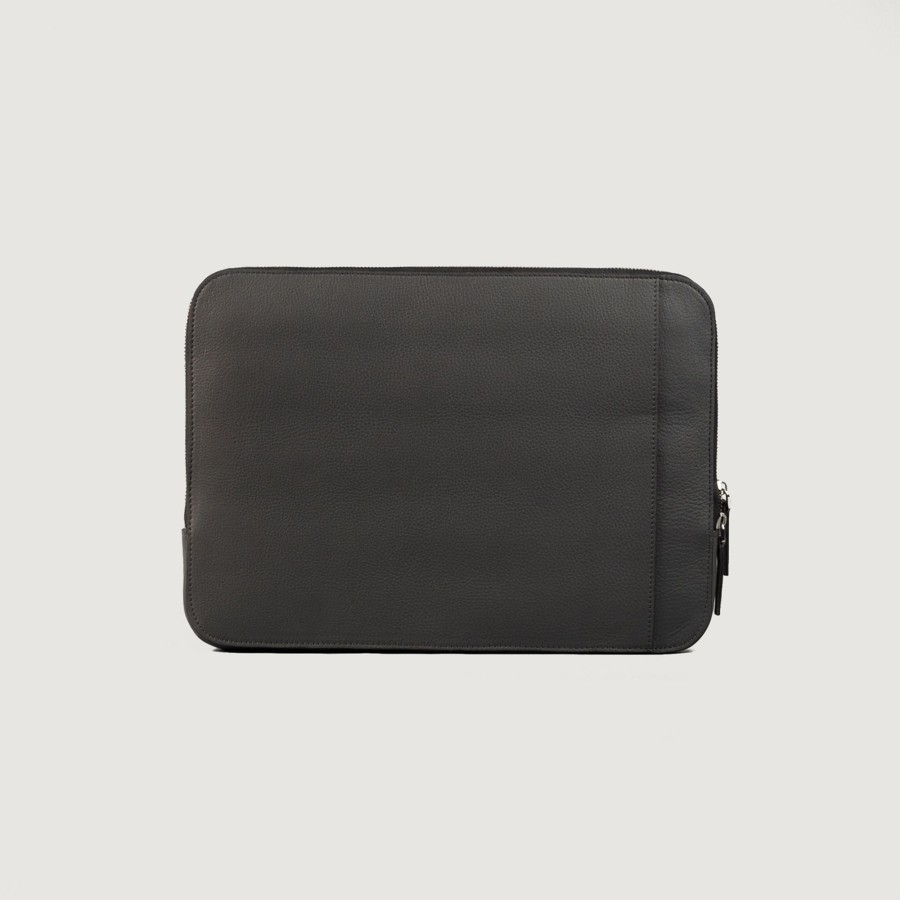 Men TheJacketMaker Gifts For Him | The Baxter Grey Leather Laptop Sleeve