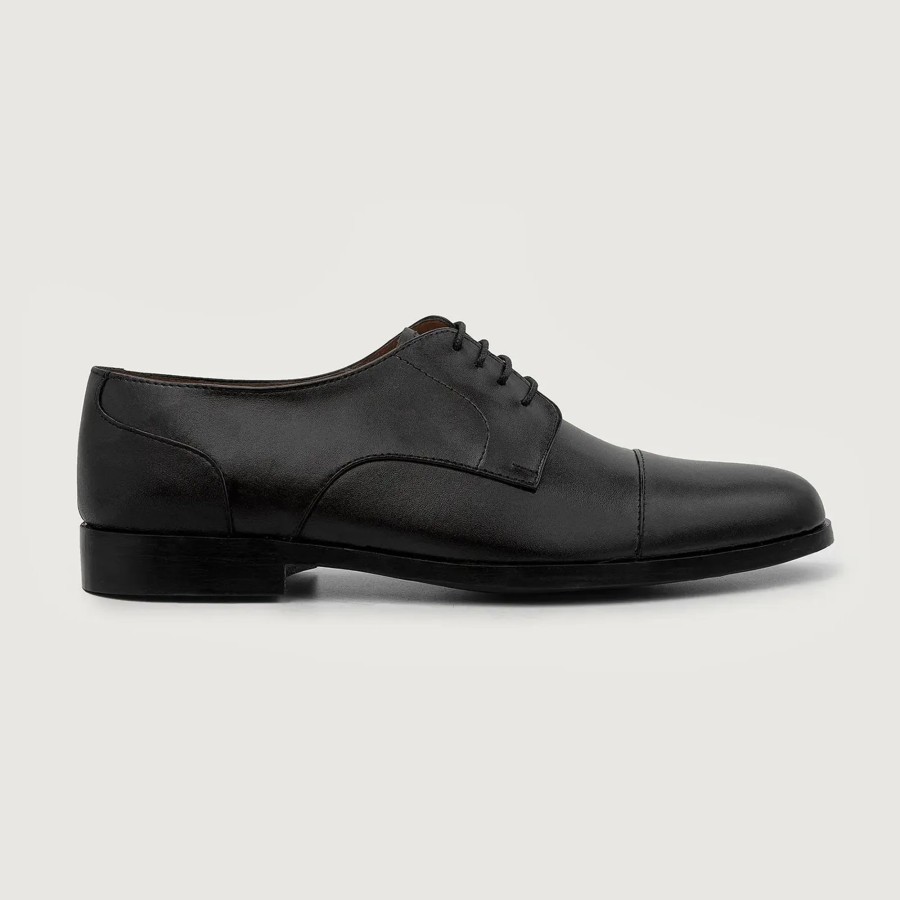 Men TheJacketMaker Leather Shoes | Attorney Derby Black Leather Shoes