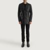 Men TheJacketMaker | Ray Cutler Black Leather Blazer