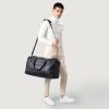 Men TheJacketMaker Gifts For Him | The Darrio Black Leather Duffle Bag