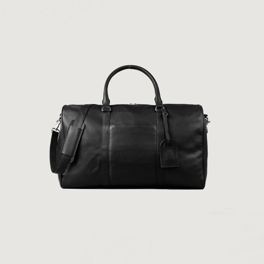 Men TheJacketMaker Gifts For Him | The Darrio Black Leather Duffle Bag