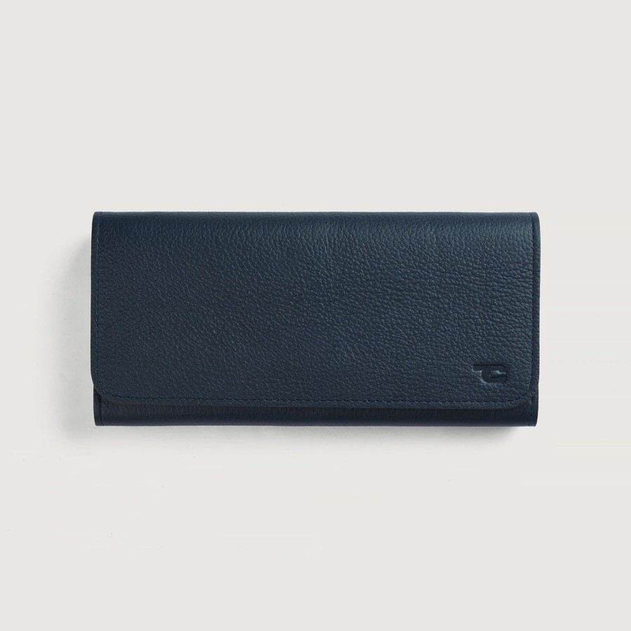 Men TheJacketMaker Leather Gifts | Taylor Blue Leather Continental Wallet