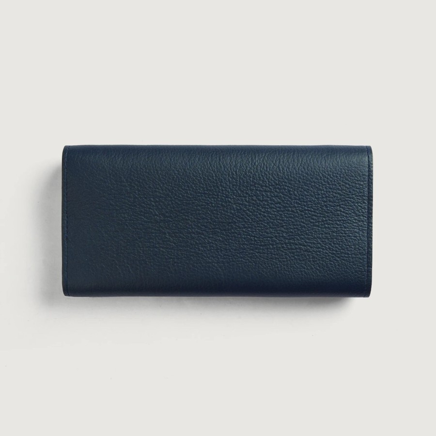 Men TheJacketMaker Leather Gifts | Taylor Blue Leather Continental Wallet