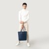 Men TheJacketMaker Travel Bags | The Poet Midnight Blue Leather Tote Bag