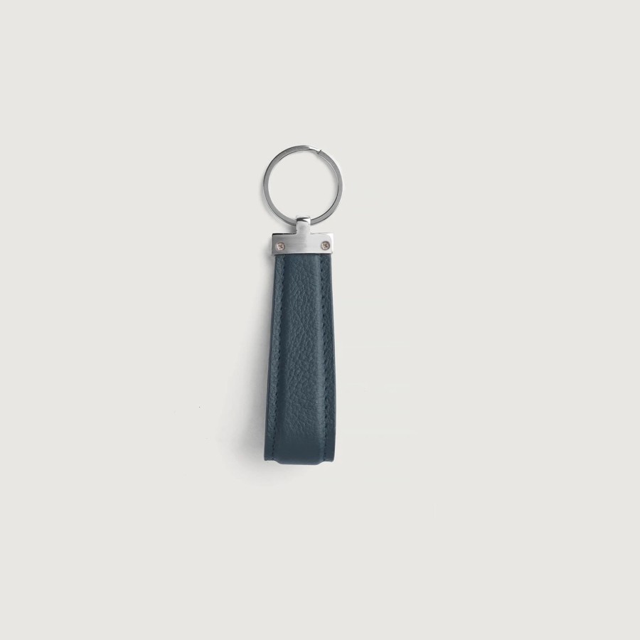 Men TheJacketMaker Gifts For Him | Elroy Blue Leather Keychain