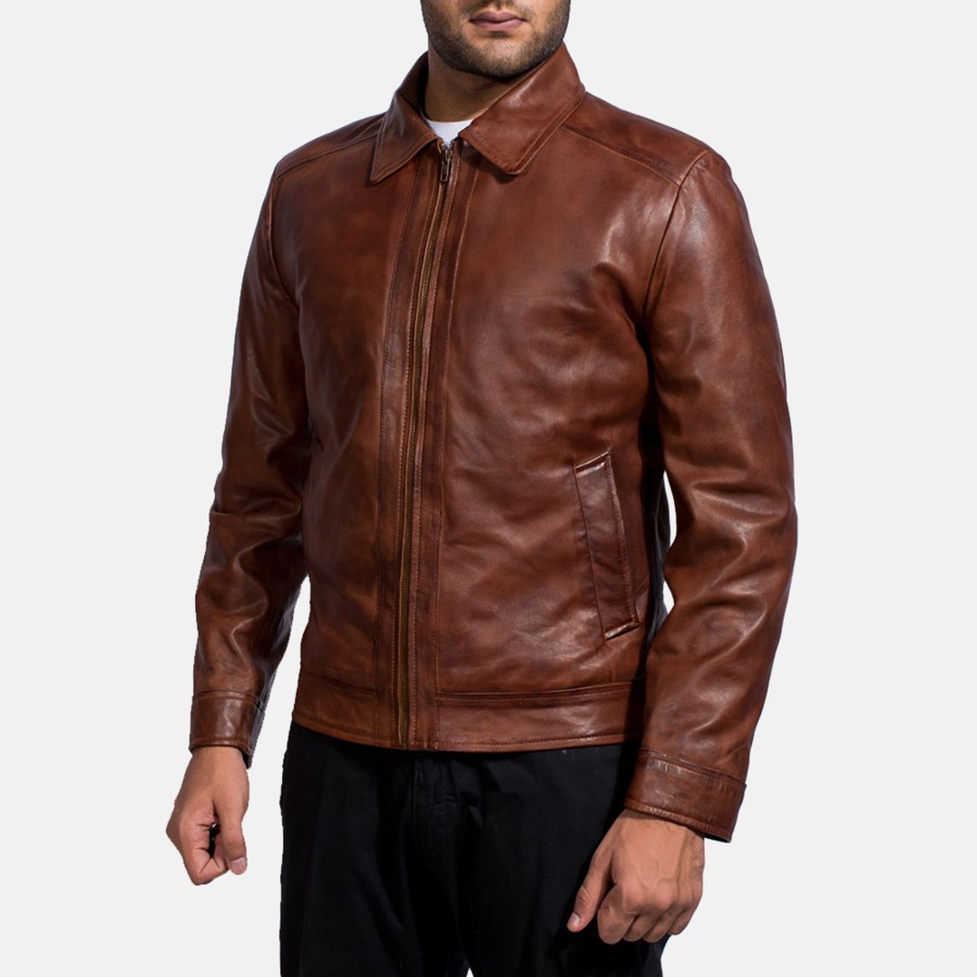 Men TheJacketMaker Gifts For Him | Inferno Brown Leather Jacket