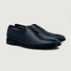 Men TheJacketMaker Dress Shoes | Director Wholecut Midnight Blue Leather Shoes