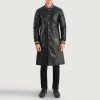 Men TheJacketMaker | Wilde Black Leather Varsity Coat