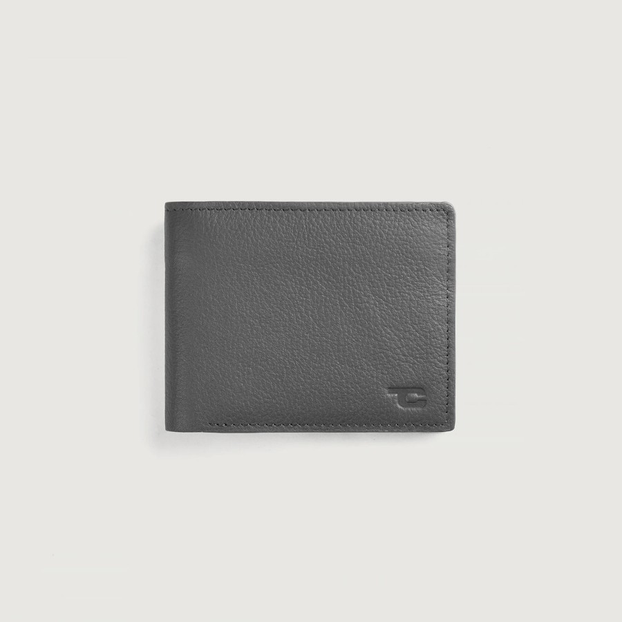 Men TheJacketMaker Gifts For Him | Voren Grey Leather Bi-Fold Wallet