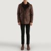 Men TheJacketMaker Gifts For Him | Rocky Brown Fur Leather Coat