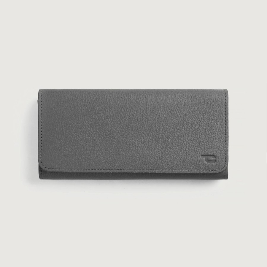 Men TheJacketMaker Leather Gifts | Taylor Grey Leather Continental Wallet