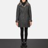 Women TheJacketMaker | Erica Shearling Black Leather Coat