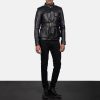 Men TheJacketMaker | Germain Black Leather Jacket