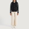 Women TheJacketMaker | Savant Green & Black Hybrid Varsity Jacket