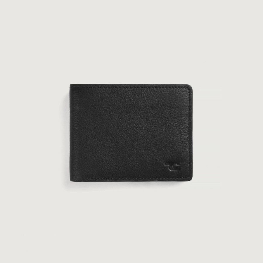 Men TheJacketMaker Gifts For Him | Voren Black Leather Bi-Fold Wallet