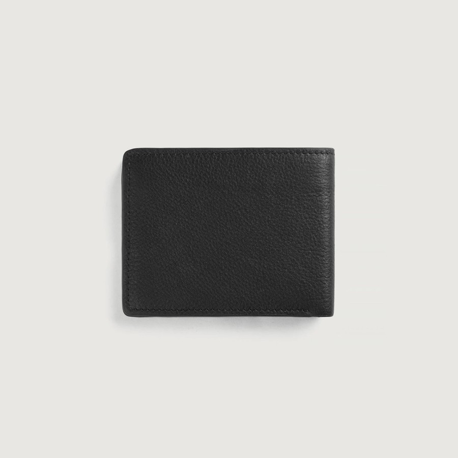 Men TheJacketMaker Gifts For Him | Voren Black Leather Bi-Fold Wallet