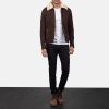 Men TheJacketMaker Gifts For Him | Coffner Brown Shearling Fur Jacket