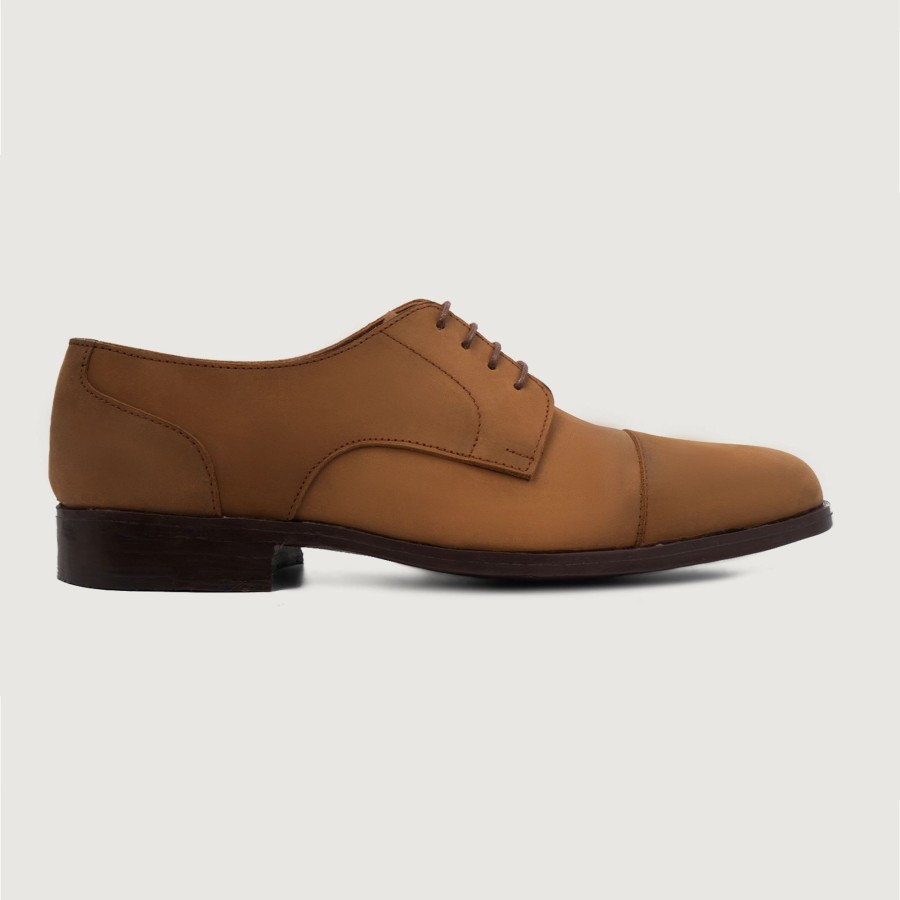 Men TheJacketMaker Dress Shoes | Attorney Derby Brown Nubuck Leather Shoes