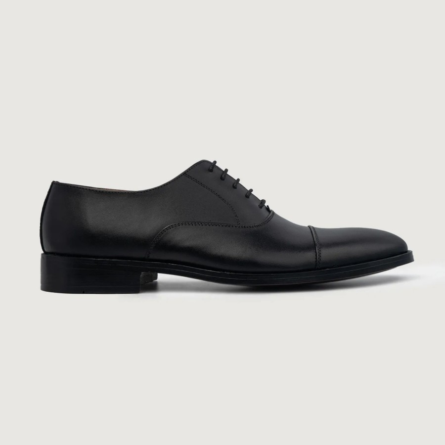 Men TheJacketMaker Dress Shoes | Professor Oxford Black Leather Shoes