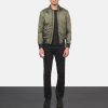 Men TheJacketMaker | Ramon Green Bomber Jacket