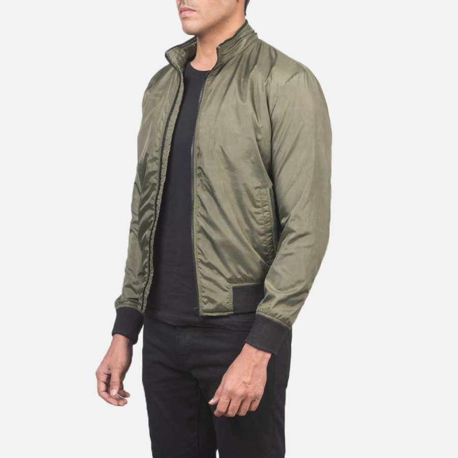 Men TheJacketMaker | Ramon Green Bomber Jacket